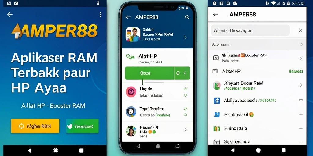 Tampilan antarmuka AMPER88 yang user-friendly untuk optimasi RAM.