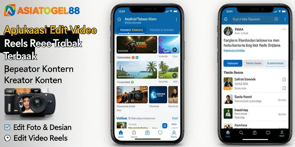 Tampilan antarmuka intuitif dari ASIATOGEL88 untuk Edit Video Reels.