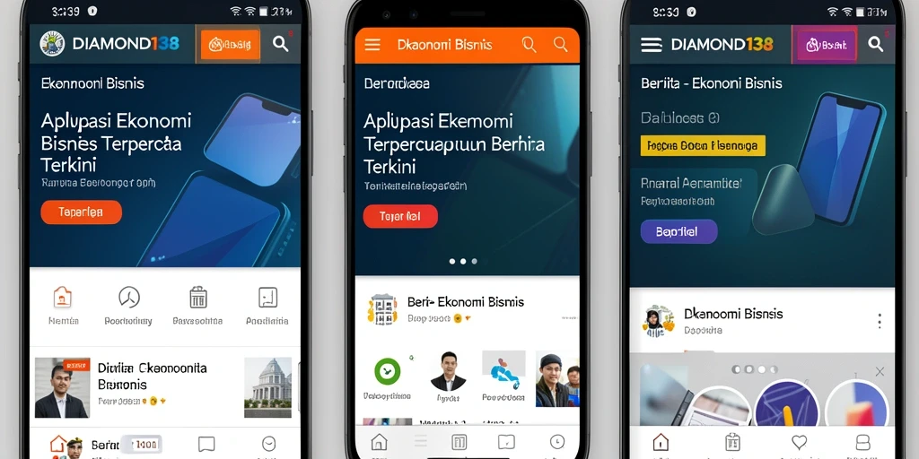 Antarmuka aplikasi DIAMOND138 yang menarik dan informatif.