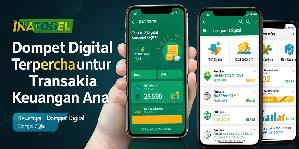 Tampilan antarmuka aplikasi Dompet Digital INATOGEL yang modern dan intuitif.