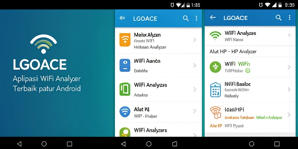 Antarmuka utama LGOACE dengan fitur analisis WiFi yang informatif.