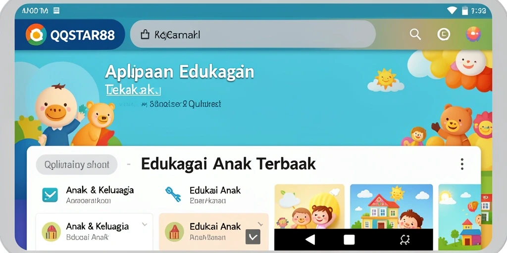 Antarmuka ramah anak di aplikasi QQSTAR88 untuk belajar interaktif.