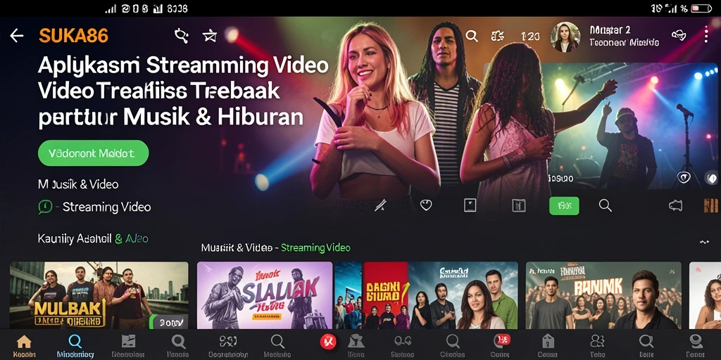 Antarmuka pengguna SUKA86 yang menarik untuk pengalaman Streaming Video.