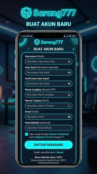 Panduan Buat Akun Sarang777 untuk Android